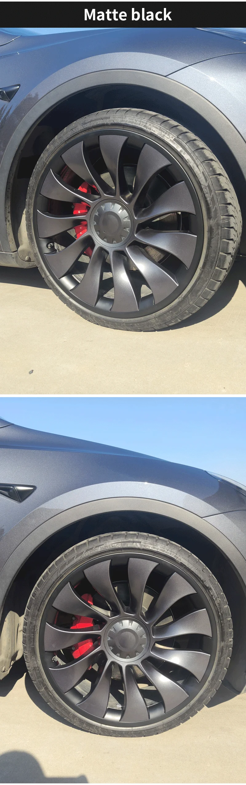 Protecteur De Jante De Roues, 40 Pièces, Anneau De Protection De Moyeu Automobile Couvercle De Remplacement Pour Tesla Modele Y 2021 A 2023 93057583