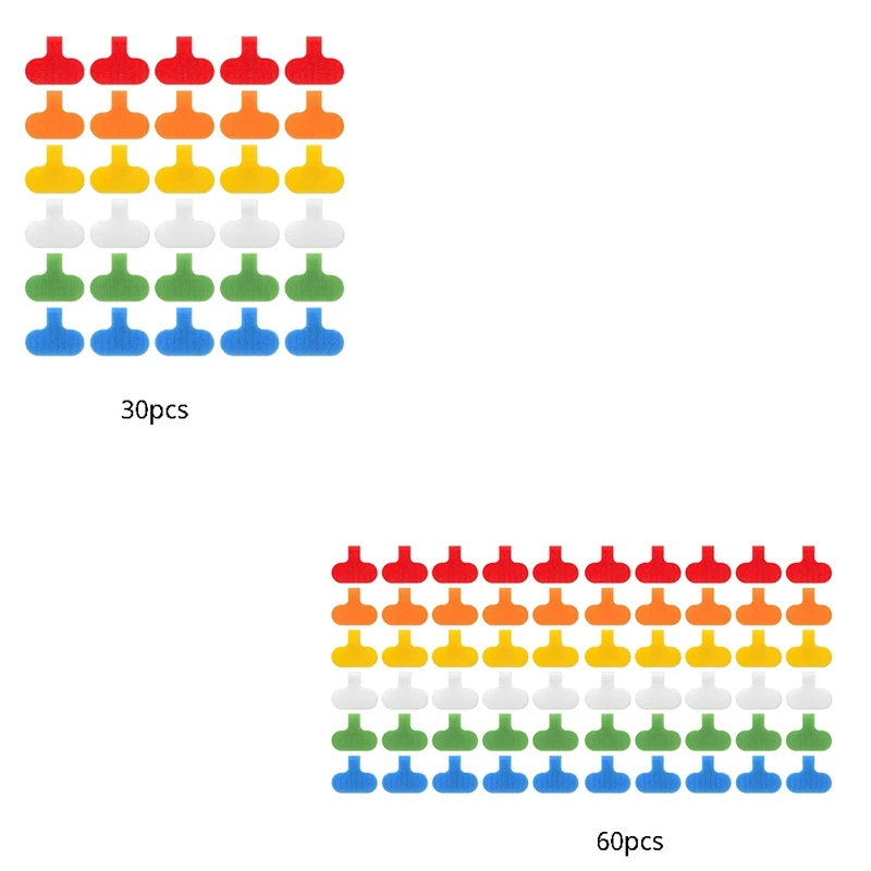 Cable Labels Cord Labels Multi-Color Write On Wire Labels Tags For Cable Management And Identification