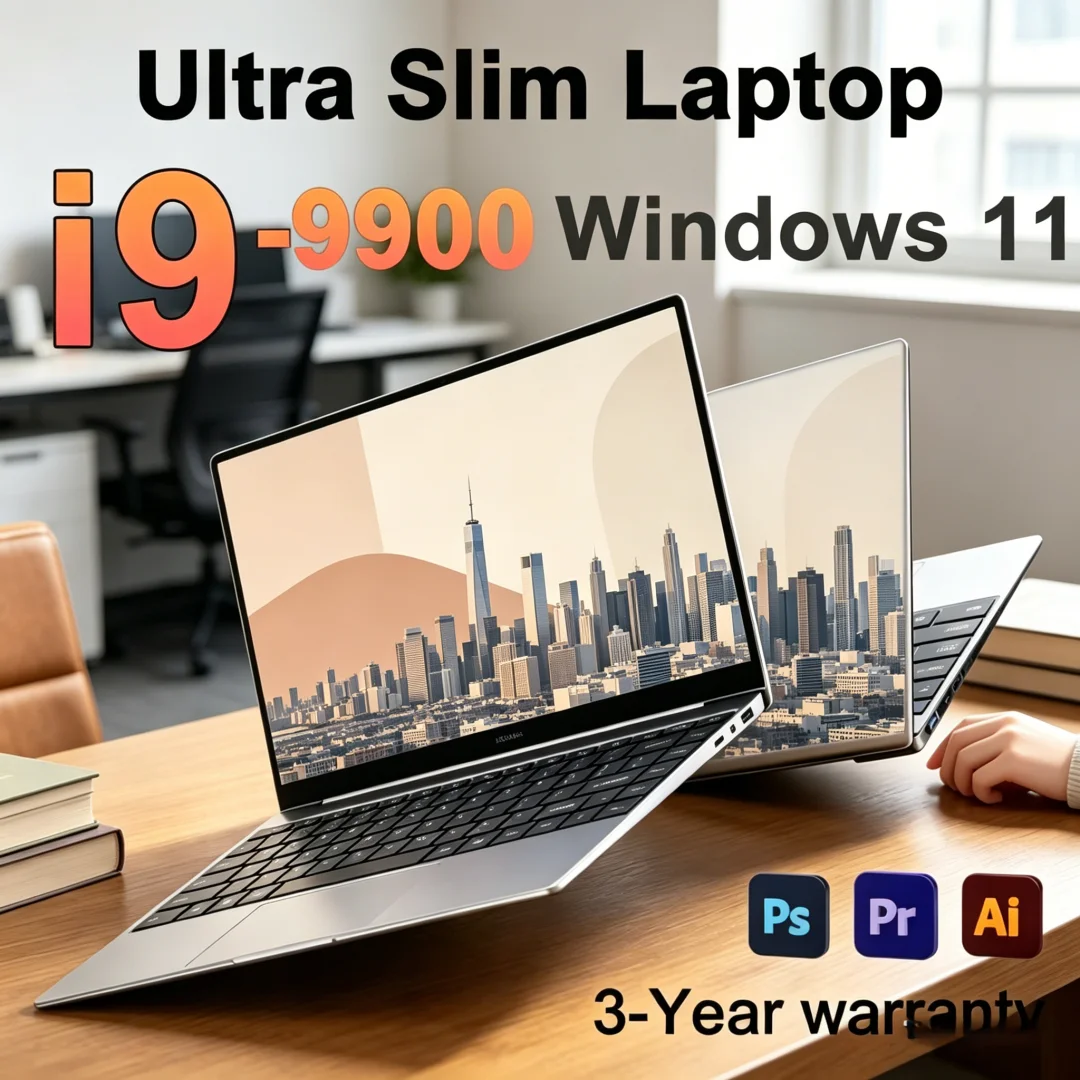 

Robustious Sturdy 14.1" Laptop Intel Core I9-9900 32GB 2TB Gaming PC Fashion Office Study Computer PC Windows 11 Pro 1920*1080