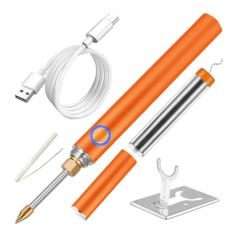 

Комплект паяльника, беспроводной бытовой электрический паяльник 5 В 15 Вт 1100 мАч портативный паяльный комплект, для домашней сварки своими руками