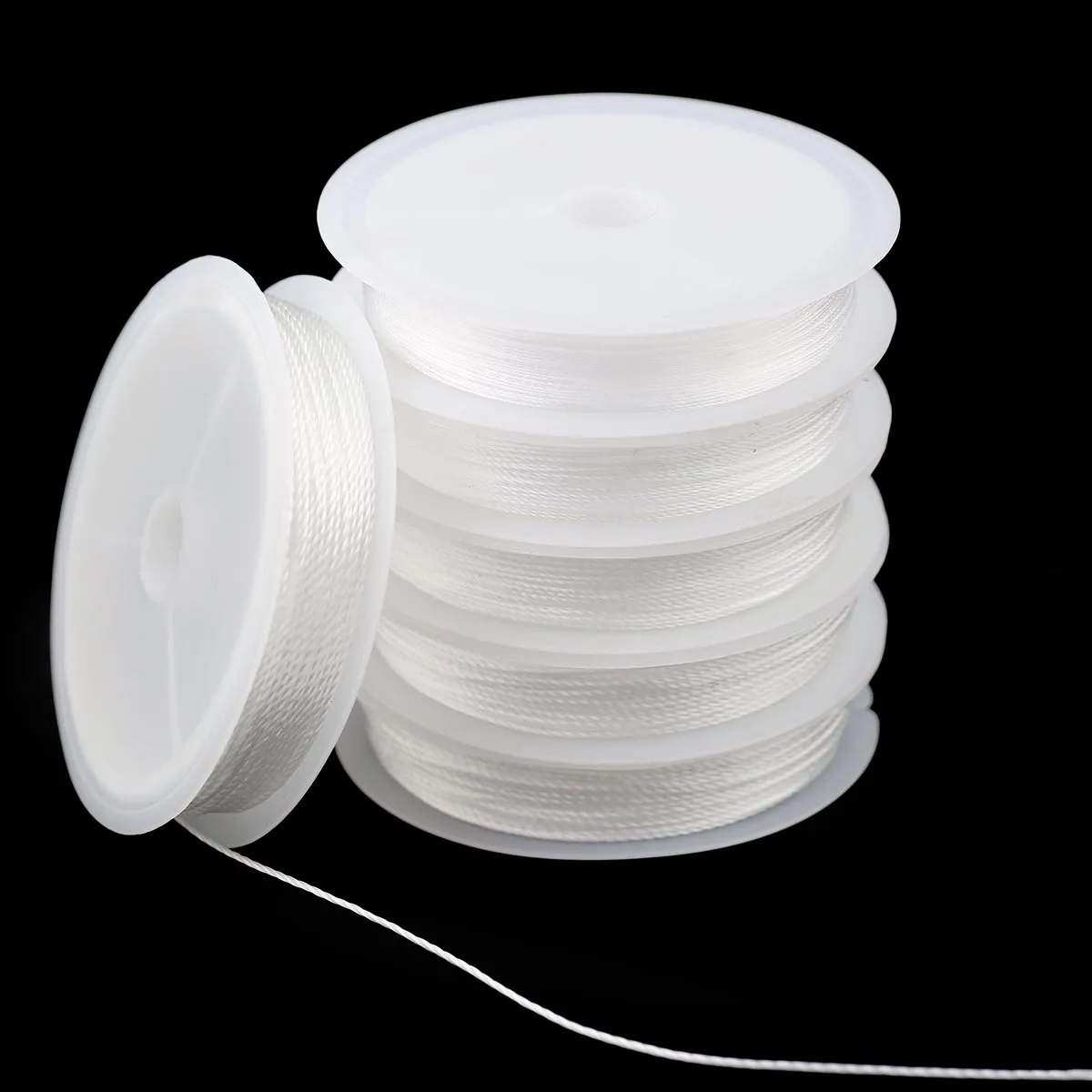 0.2-1.0mm White Non-Stretch Beading Cord, DIY Thread