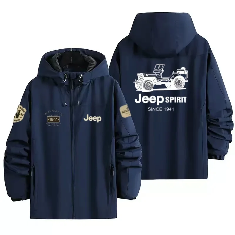 Veste coupe-vent à capuche de haute qualité Jeep 2026, imperméable et résistante au vent, idéale pour les activités de plein air décontractées telles que c