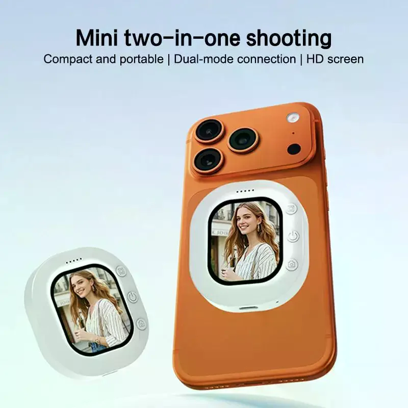 Mini Wireless Magnetic Phone Screen Projector Mobile Phone Rear Camera Selfie Video Camera For Vlog Live Selfie Screen view 4