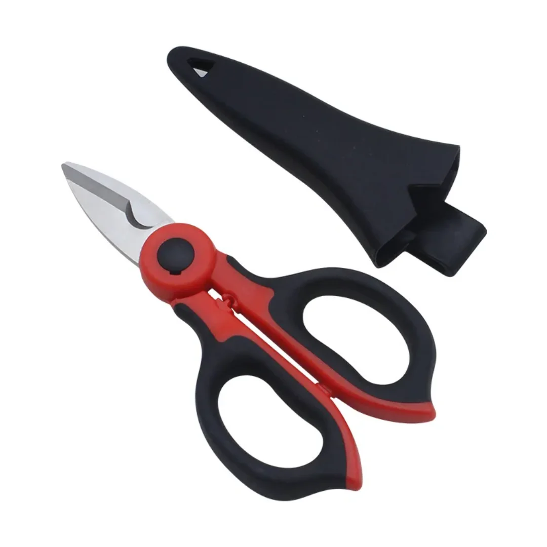 Electrician Tools Fiber Optic Cable Cutting Multitool Scissors Stainless Steel Slip Resistant for Electrical Wire Cutting