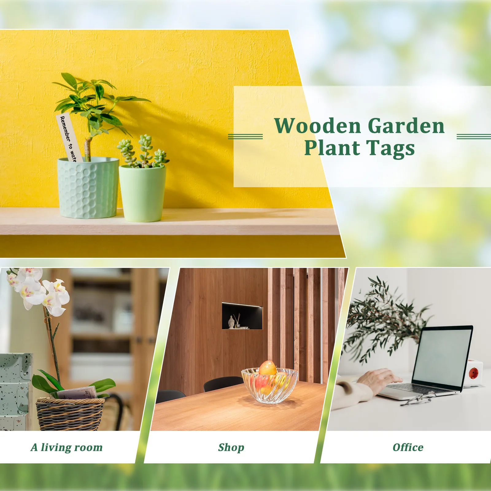 

50Pcs Wooden Plant Labels Reusable Colorful Garden Tags Small Size Plant Markers Seedling Nursery Identification