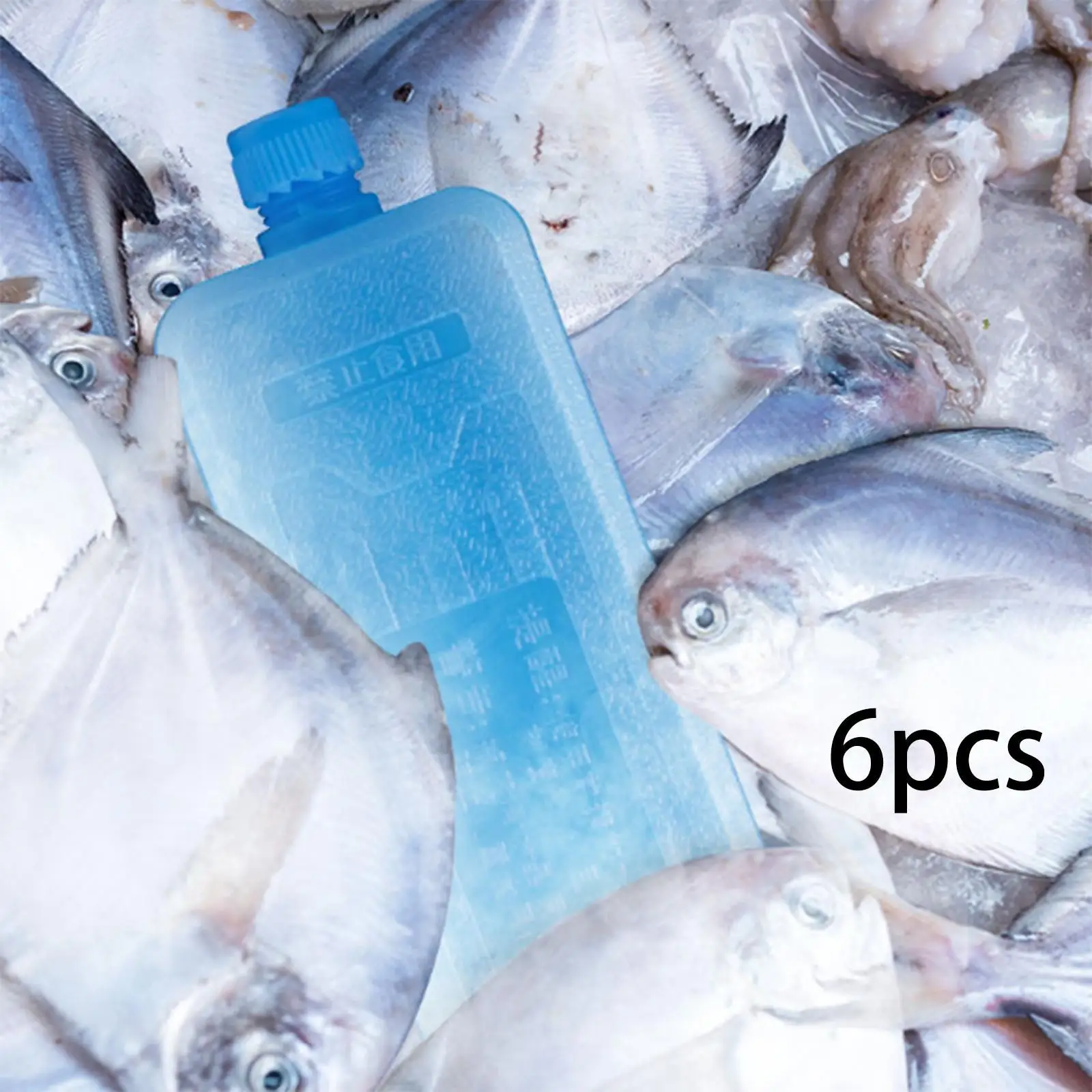 

6 ледяных блоков, прямоугольные легкие ледяные пакеты для семейного кемпинга, пикника