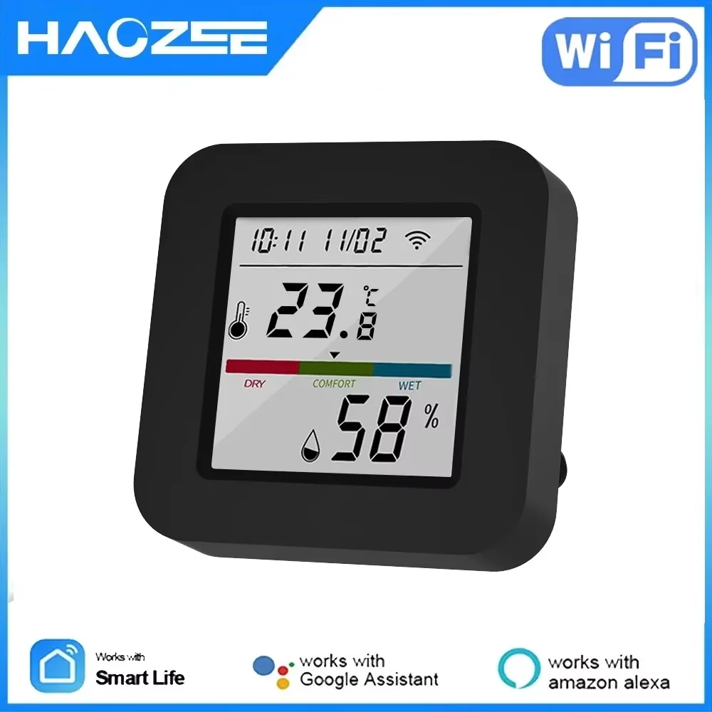 Tuya WiFi IR Universal Remote Control Temperature And Humidity Sensor Smart Life App Control Work With Alexa Google Home