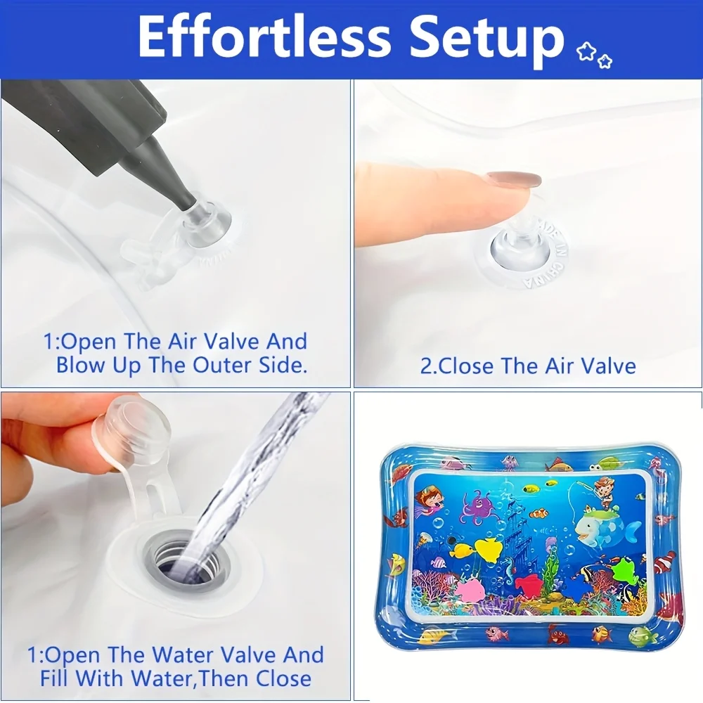 1 قطعة نمط الصيد نفخ بولي كلوريد الفينيل الطفل اللعب المياه حصيرة طفل وسادة الاطفال التعليم المبكر النشاط اللعب حصيرة وسادة الاطفال هدية #5