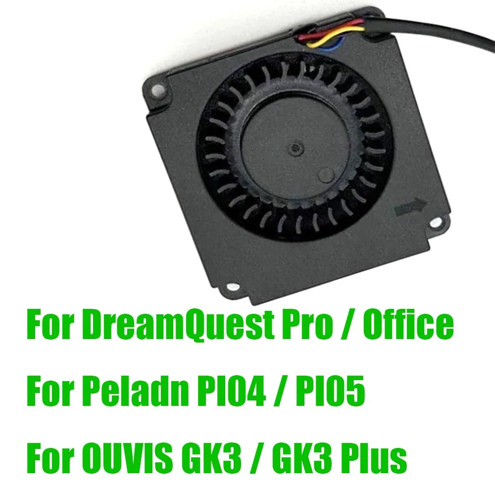 C=For  DreamQuest Pro / Office  Peladn PI04 PI-04 / PI05 PI-05  OUVIS GK3 / GK3 Plus 4Pin 4Lines Replacement Mini PC CPU Fan