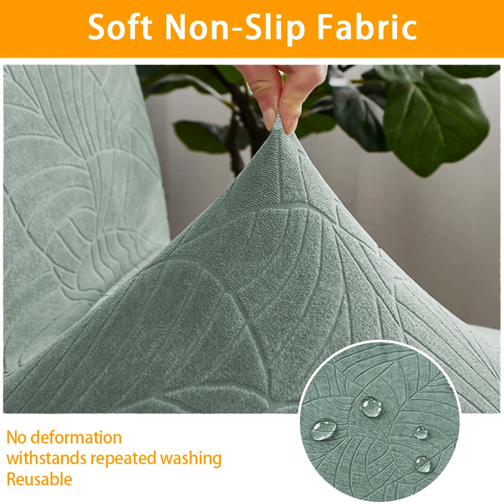 Waterproof Recliner Sofa Cover Anti Cat Scratch Soft Split Armchair Lazy Couch Cover Leaf Jacquard Sofa Slipcover Home Decor