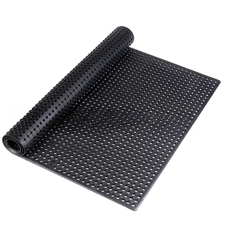 

Large size black rubber anti-skid floor mat for workshop, marine deck buffer protection