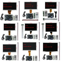 Écran d'affichage LCD TFT 6.5/7/8/9/10 pouces, carte de commande du pilote HDMI VGA AV compatible avec ordinateur portable Raspberry Pi