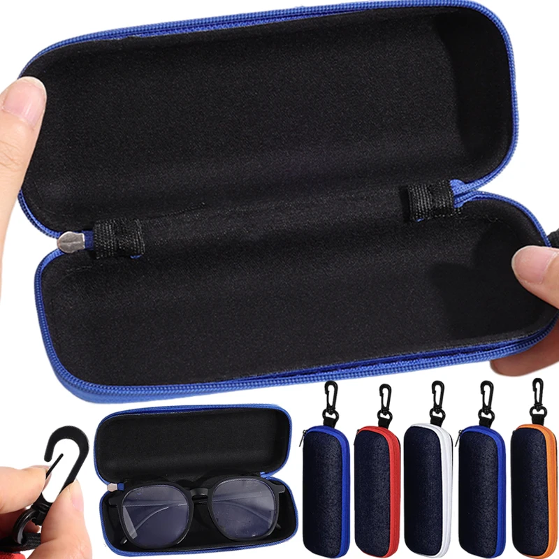 Glasses Storage Box Eyewear Cases Cover Sunglasses Case For Women Glasses Box With Lanyard Zipper Eyeglass Cases For Women Men