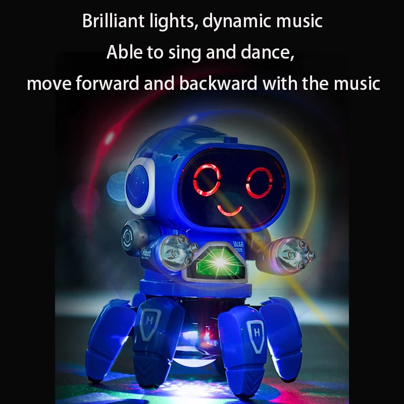 Electric Robot Duck Toys Dancing Walking Space Duck Educational Toy With Music Light Play Interactive Singing Toys For Kids Gift