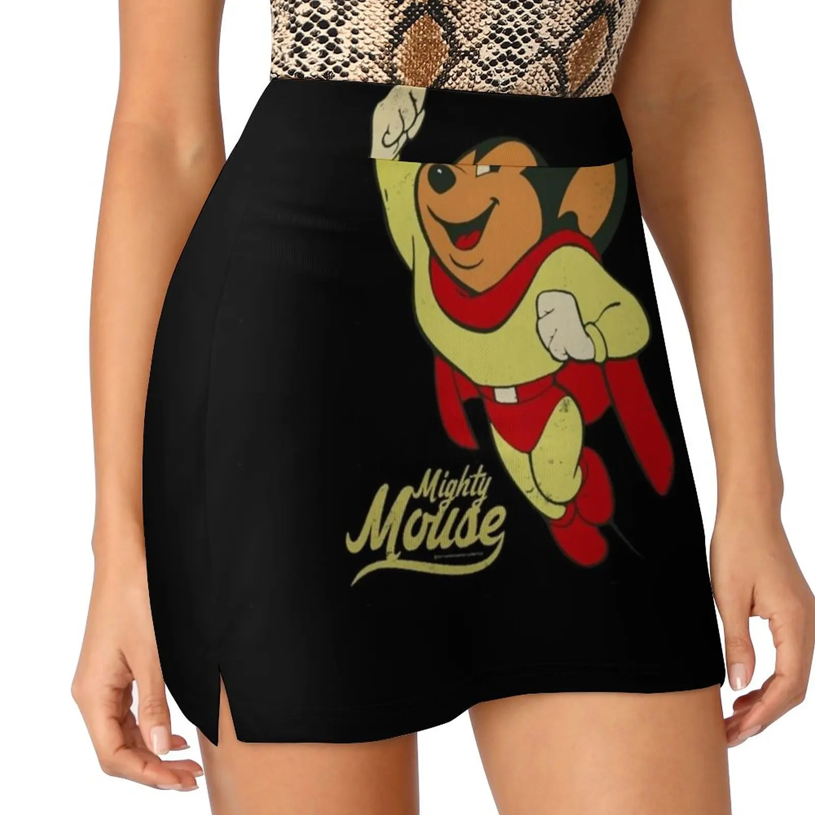 Mighty Mouse-Tv Shows Women's skirt Aesthetic skirts New Fashion Short Skirts Mighty Mouse Tv Series Superhero Cartoons Retro