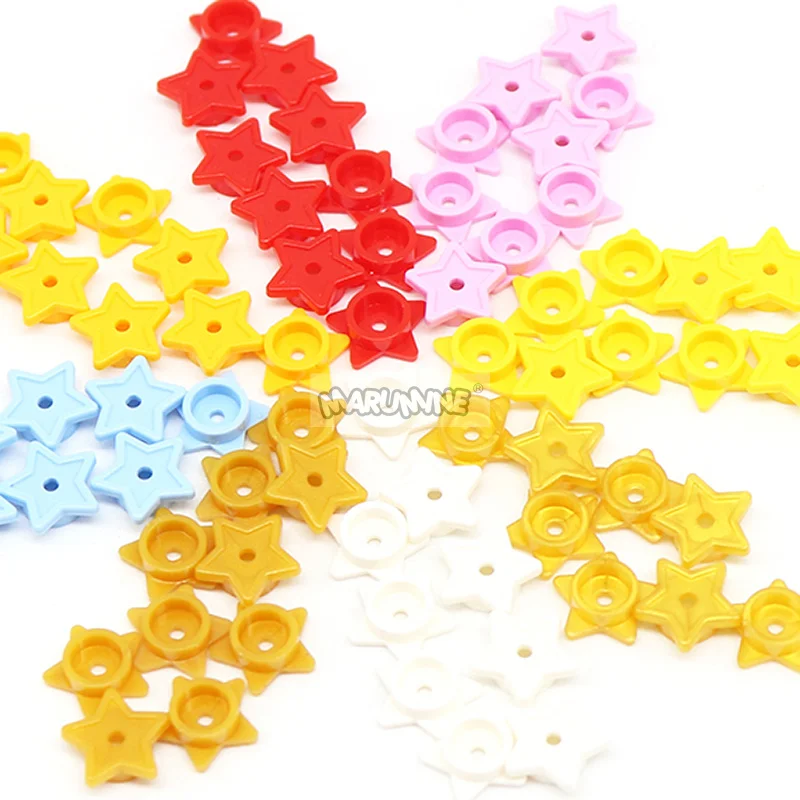 MARUMINE 100 قطعة MOC الخماسي اللبنات 1x1 مع ثقب الملحقات 11609 لتقوم بها بنفسك تنوير تجميع الجسيمات عطلة لعبة الهدايا