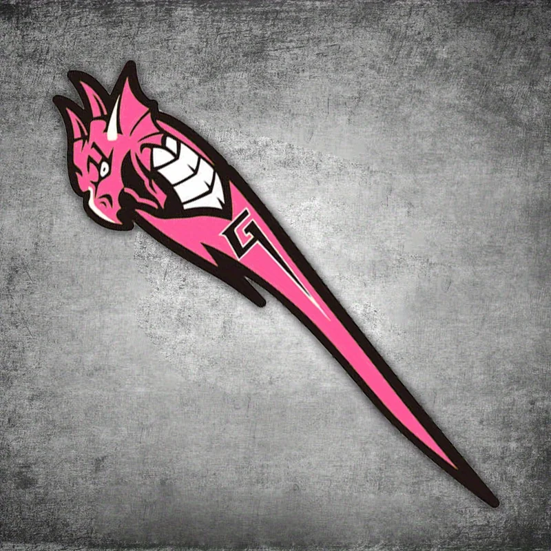 1 قطعة رأس التنين مع حرف G ملصق أزرق وردي تصميم ثلاثي الأبعاد ملصق ديكور لملحقات الكمبيوتر المحمول للسيارة والدراجات