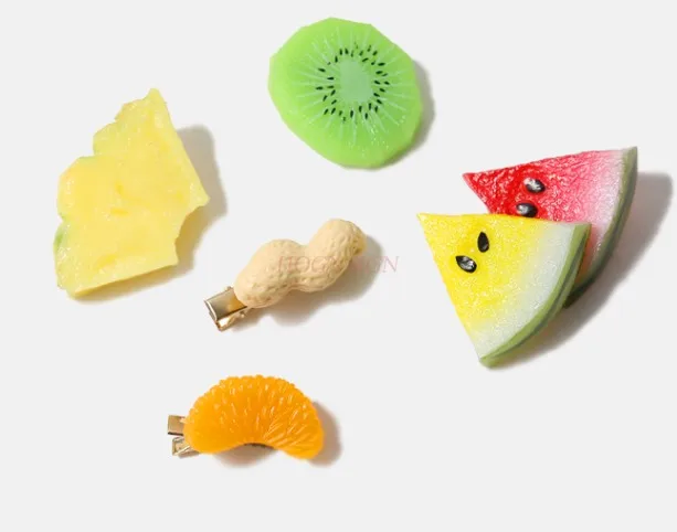 Fruit Series Watermelon, Peanut, Pineapple One Piece Clip Fun Side Clip