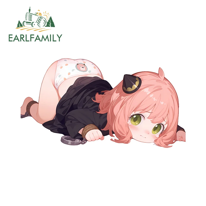 EARLFAMILY Anya Booty Hentai Butt Car Stickers Waifu Ass NSFW Ahegao Loli Family Sex Decals Waterproof Windows Graphics