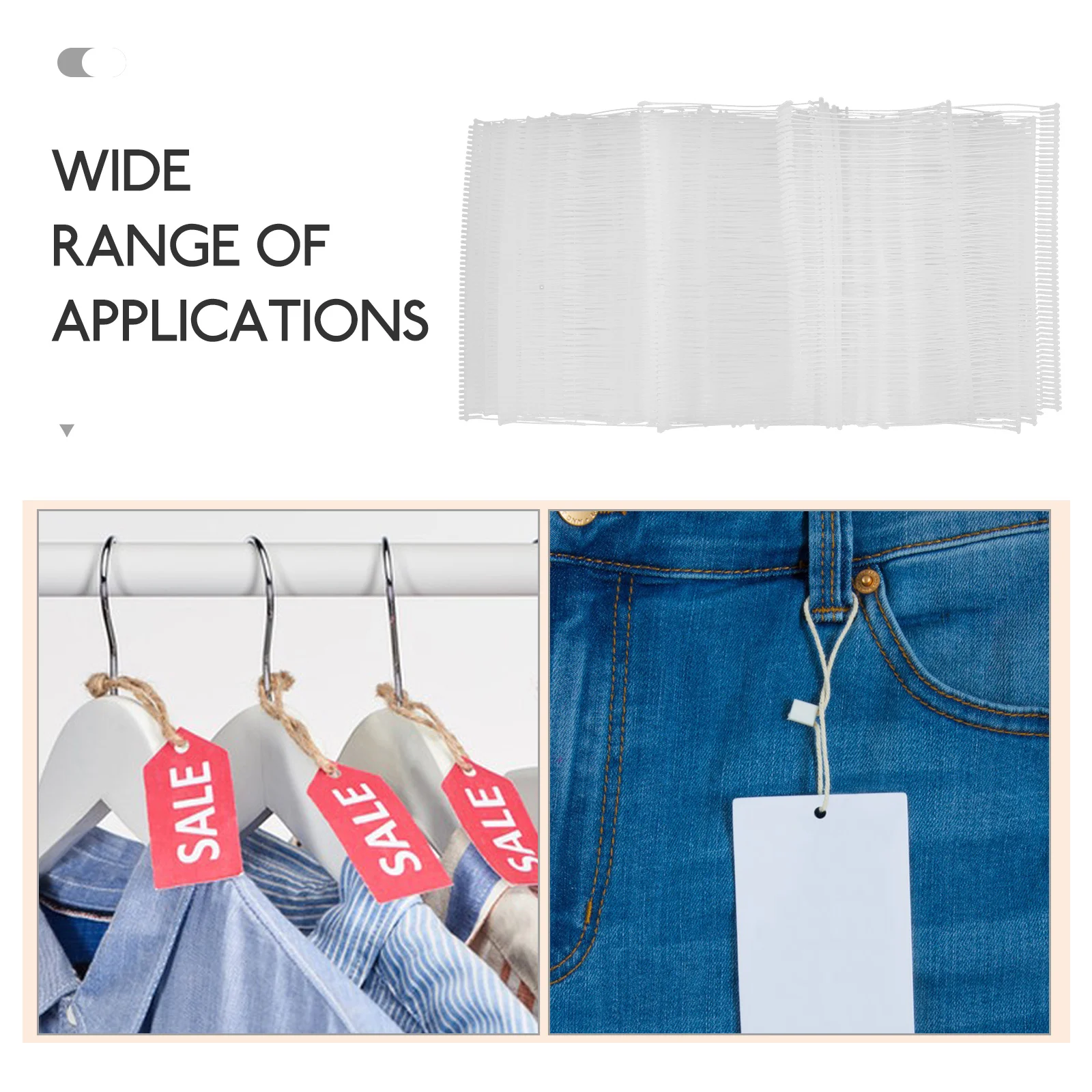 

5000Pcs Clothing Tag Fastener Price Tag Locks Strong Tagging Attachments for Garment Label Security Loop Clothes Hat Accessories