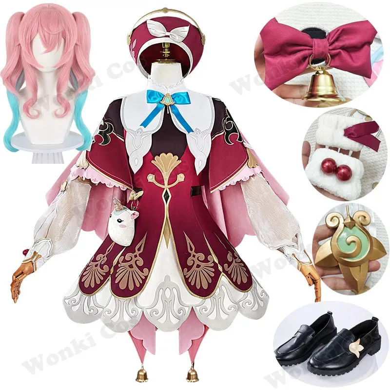 

Костюм для косплея Star Rail Hyacine, парик для игры, обувь для косплея Star Rail Hyacine, женская карнавальная вечеринка, наряды для ролевых игр