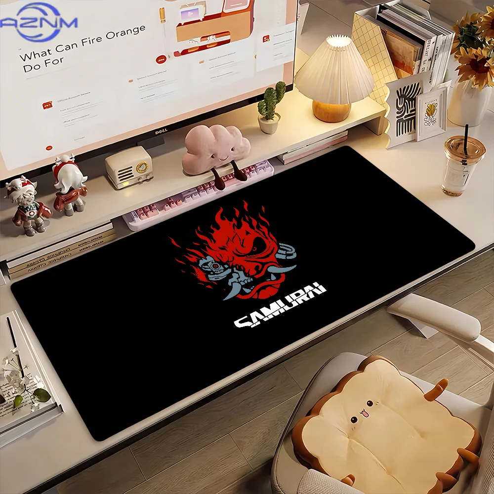 Art S-Samurai C-Cyber-punk-S Mouse Pad Non-slip Rubber Gamer Balance Computer Mat Decoracion Deskmat Laptop Office Large
