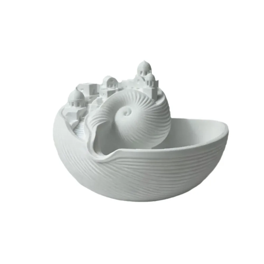 Creative 3D Printed Coastal Style Key Tray Conch Shell Shape Plastic Conch Shell Storage Box Decorative Trinket Tray Jewelry