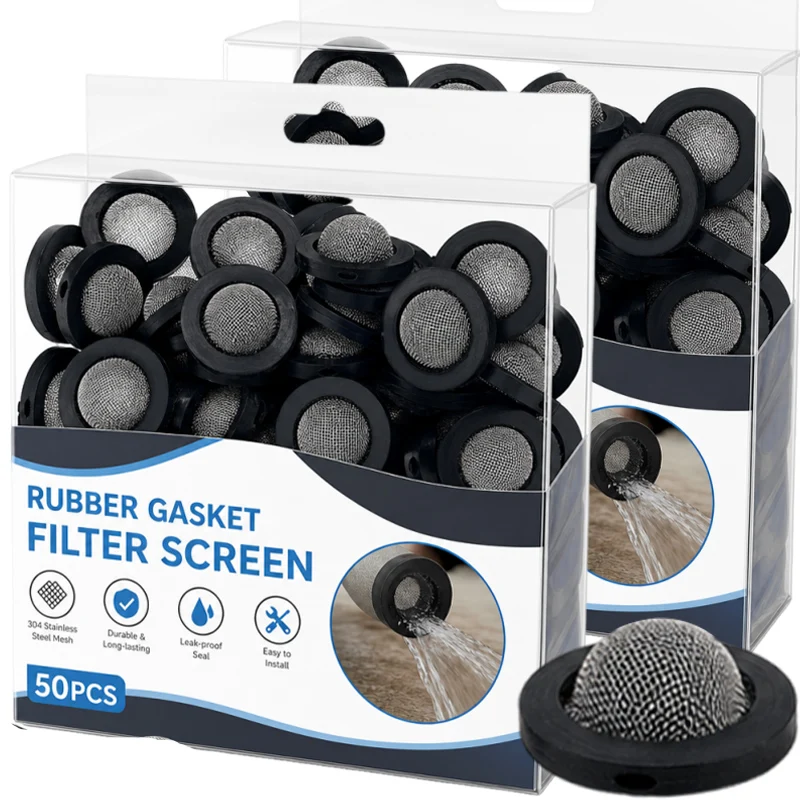 10/50pcs O-Ring Seal Hose Gasket Rubber Faucets Filter Pads Shower Hose Filter High Temperature Resistant Faucet Strainer Tools