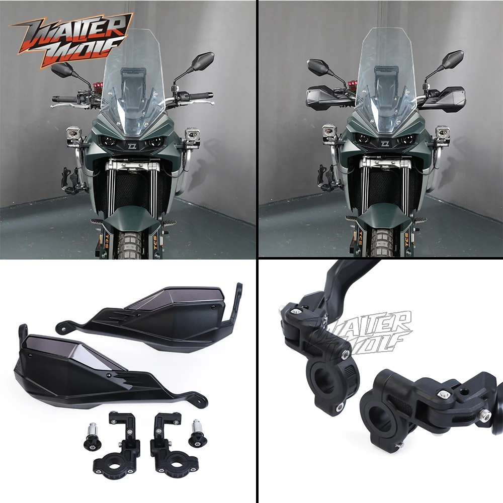 For KOVE 800X Pro Super Adventure License Plate Frame Sliders Wheel Axle Spools Sliders Guard Clutch Lever Handguards Mirrors - Image 6