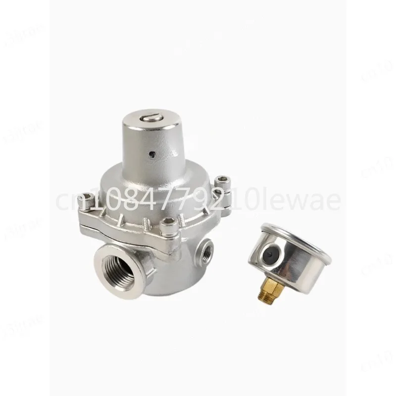 Water Branch Pressure Reducing Valve Household Water Heater Constant Pressure Valve Internal Thread with Adjustable Gauge