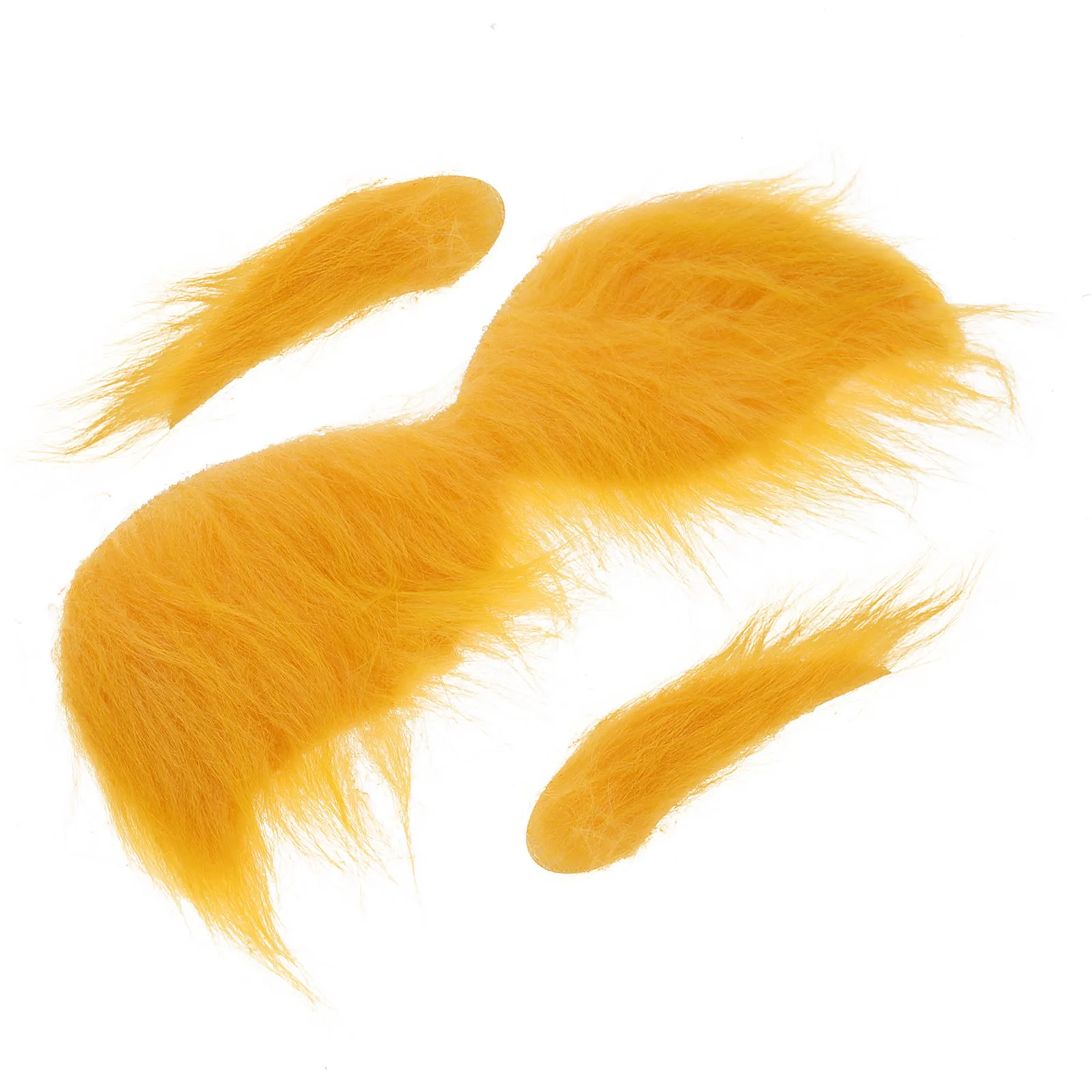 1Set Yellow Cosplay Beard Fake Eyebrow Party Supply Costume Prop Fake Mustache Lightweight Comfortable Accessory