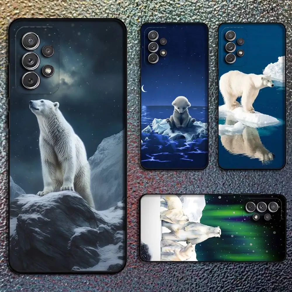 

Polar Bear Arctic Phone Case For Samsung S25,S24,S21,S22,S23,S30,Ultra,S20,Plus,Fe,Lite,Note,10,9,5G Black Cover