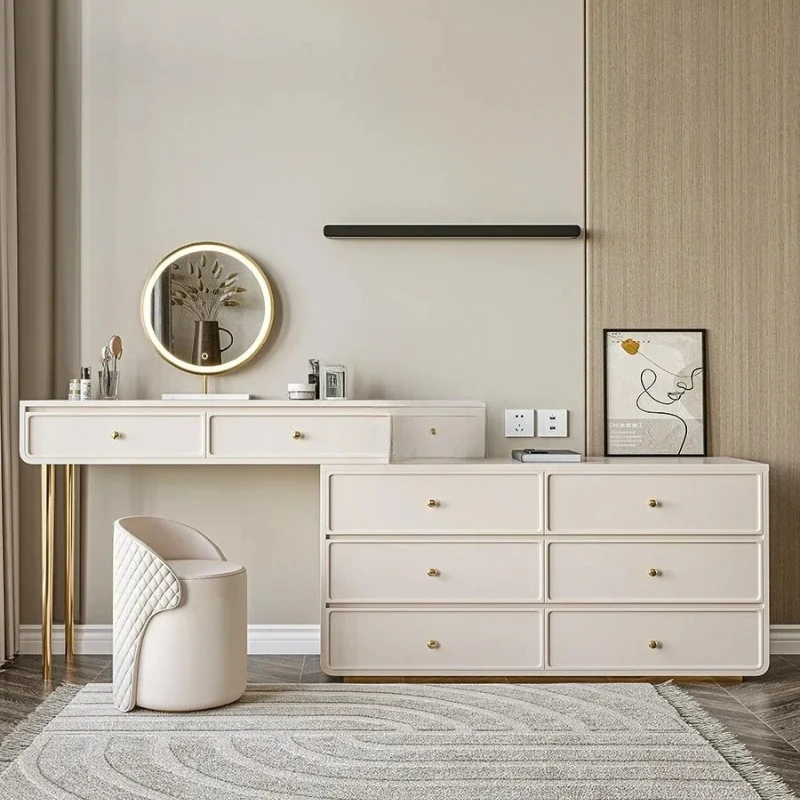 LTT1 light luxury dresser chest integrated bedroom modern simple cream style master bedroom bedside cabinet makeup table