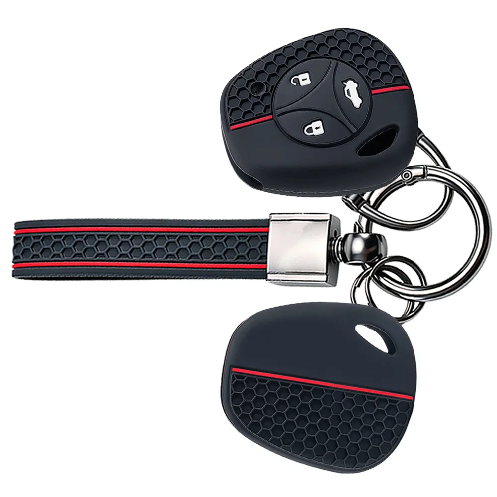 For LADA Priora Sedan Sport Kalina Granta Vesta X-Ray 3 Buttons Silicone Car Remote Key Fob Cover Case Shell Keychian Fob Holder