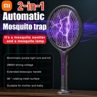 Xiaomi 2-in-1 Electric Shock Mosquito Swatter Retractable Rechargeable Household Mosquito Killer Lamp Outdoor Mosquito Repellent