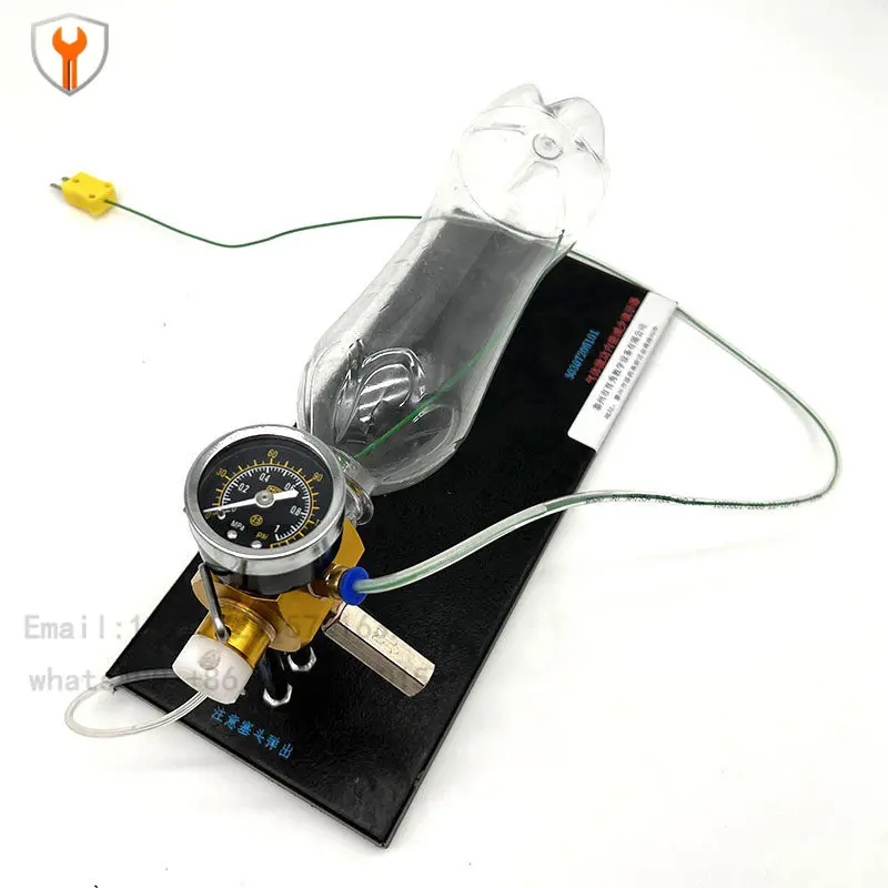Experimental study on the thermodynamic laws of a demonstrator for reducing the internal energy of gas during work