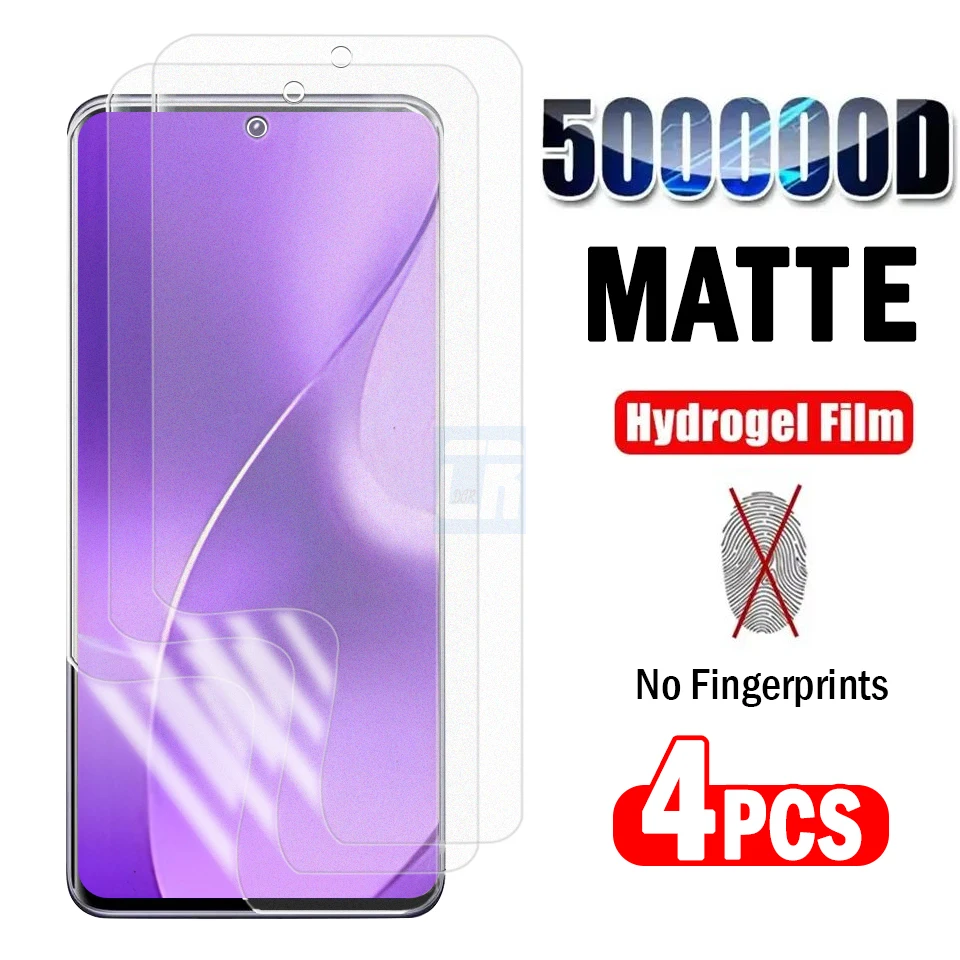 2-4 قطعة فيلم هيدروجيل غير لامع مضاد للوهج لـ Realme 15 Pro واقي للشاشة لـ Realme 14 Lite 12 11 10 13 Pro + فيلم وليس زجاج