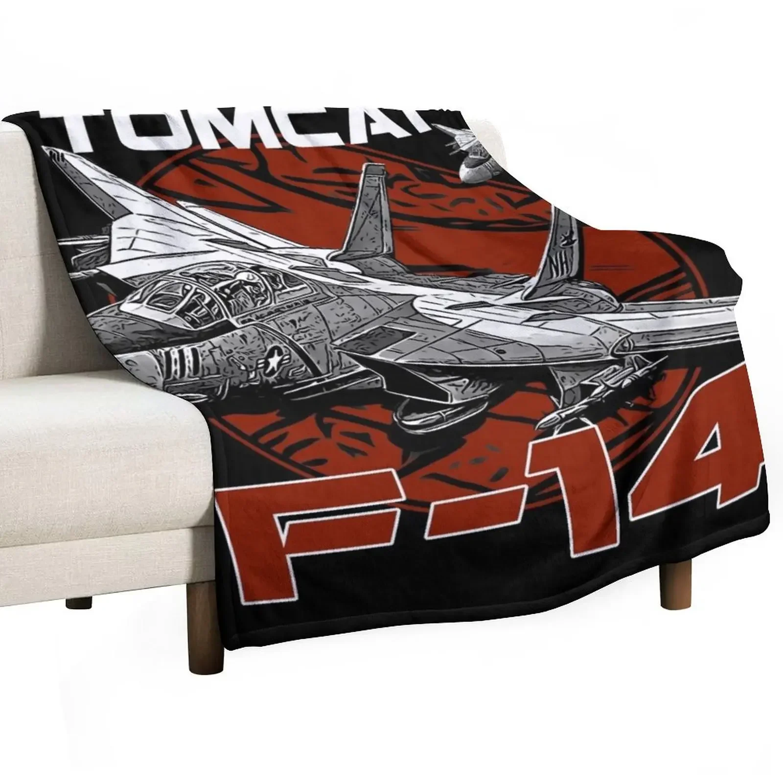 

F-14 Tomcat Fighterjet Throw Blanket for winter Custom Blankets