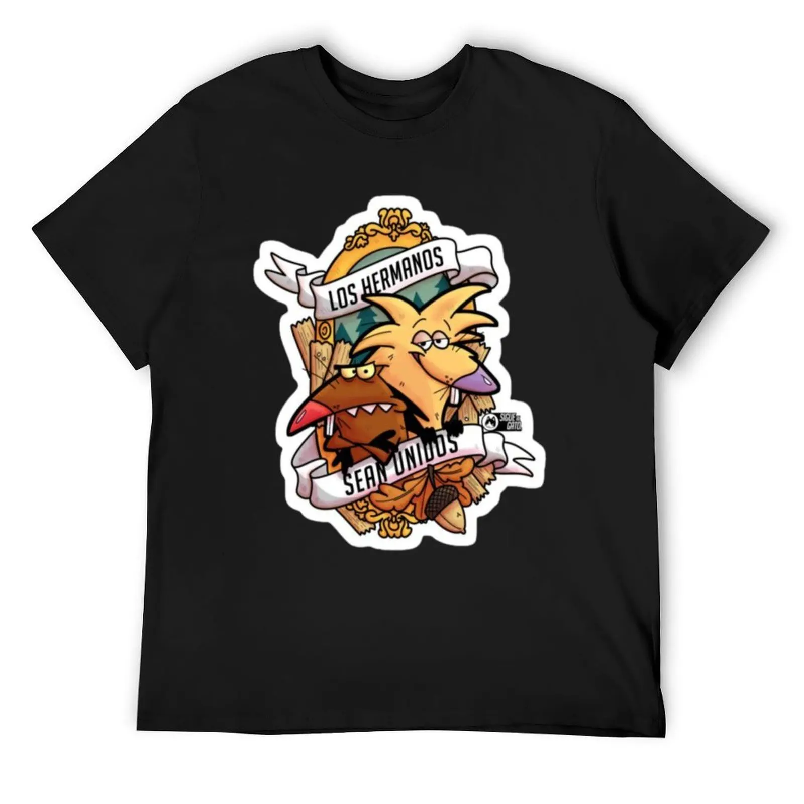 Angry Beavers 2 T-Shirt quick drying graphic tee shirt rapper graphic tees oversized mens fashion