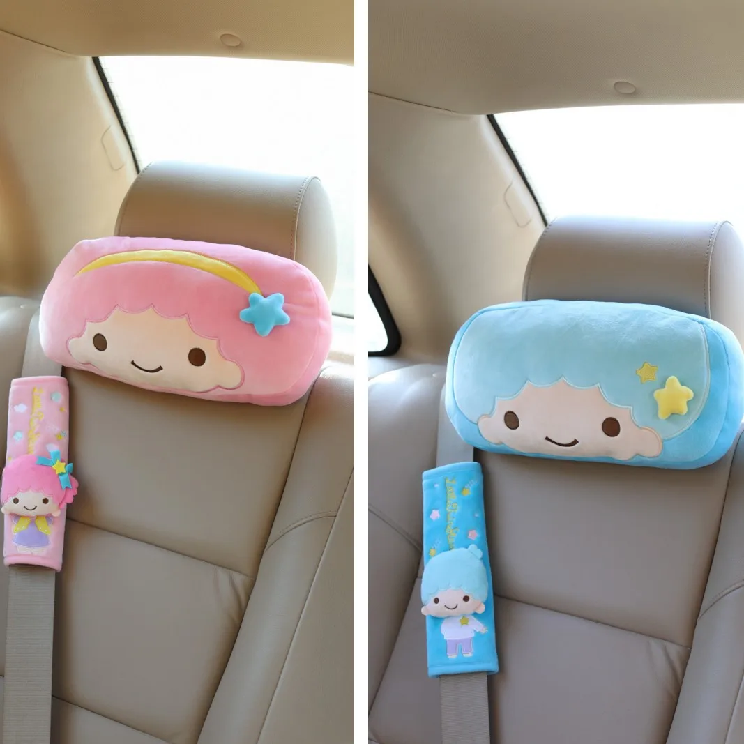 Sanrio Car Headrest Neck Support Soft Universal Adjustable Car Pillow Neck Rest Cushion High Quality Seat Belt Shoulder Pad