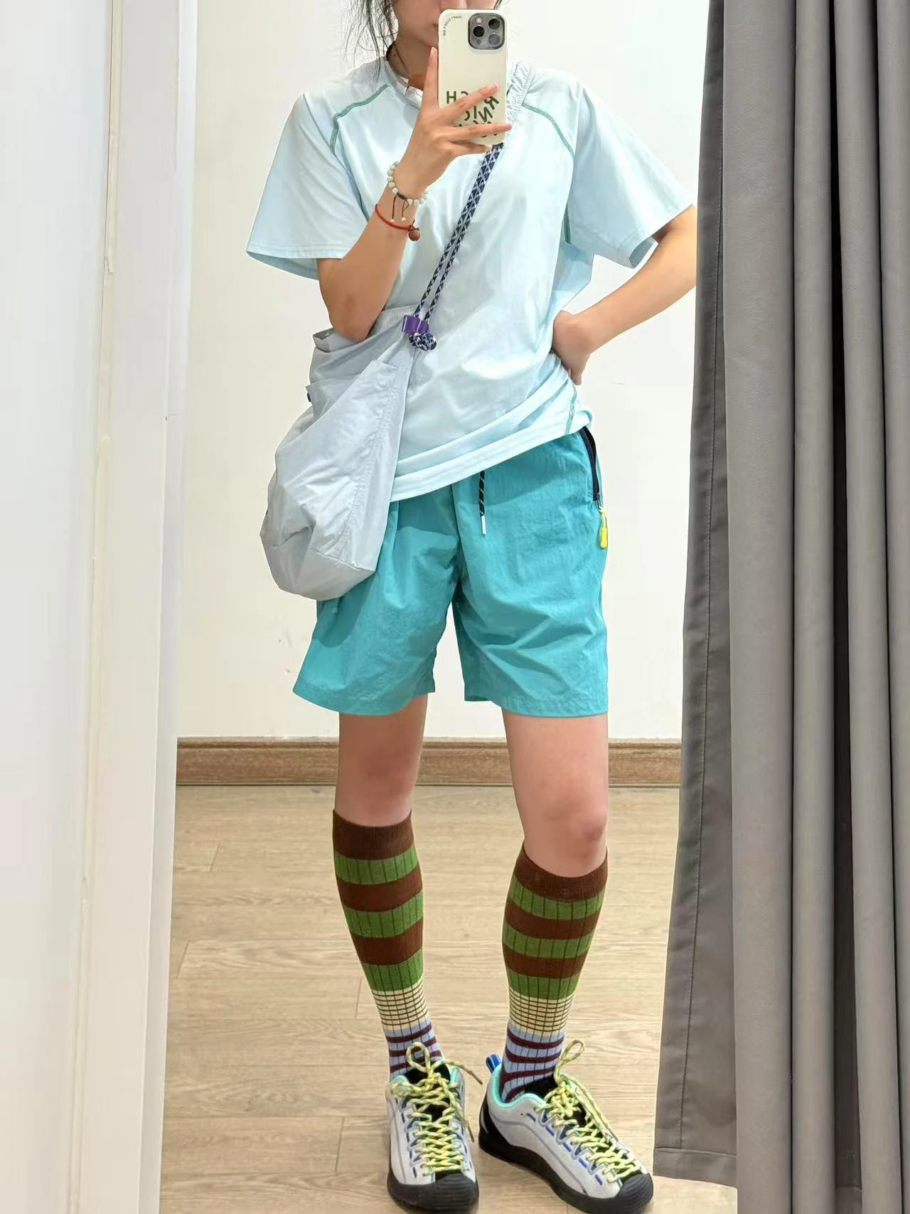 

Мужские летние уличные брюки-бриджи Iceberg Blue на молнии, тонкие, быстросохнущие, для велоспорта, повседневные, свободного кроя, длиной до колена