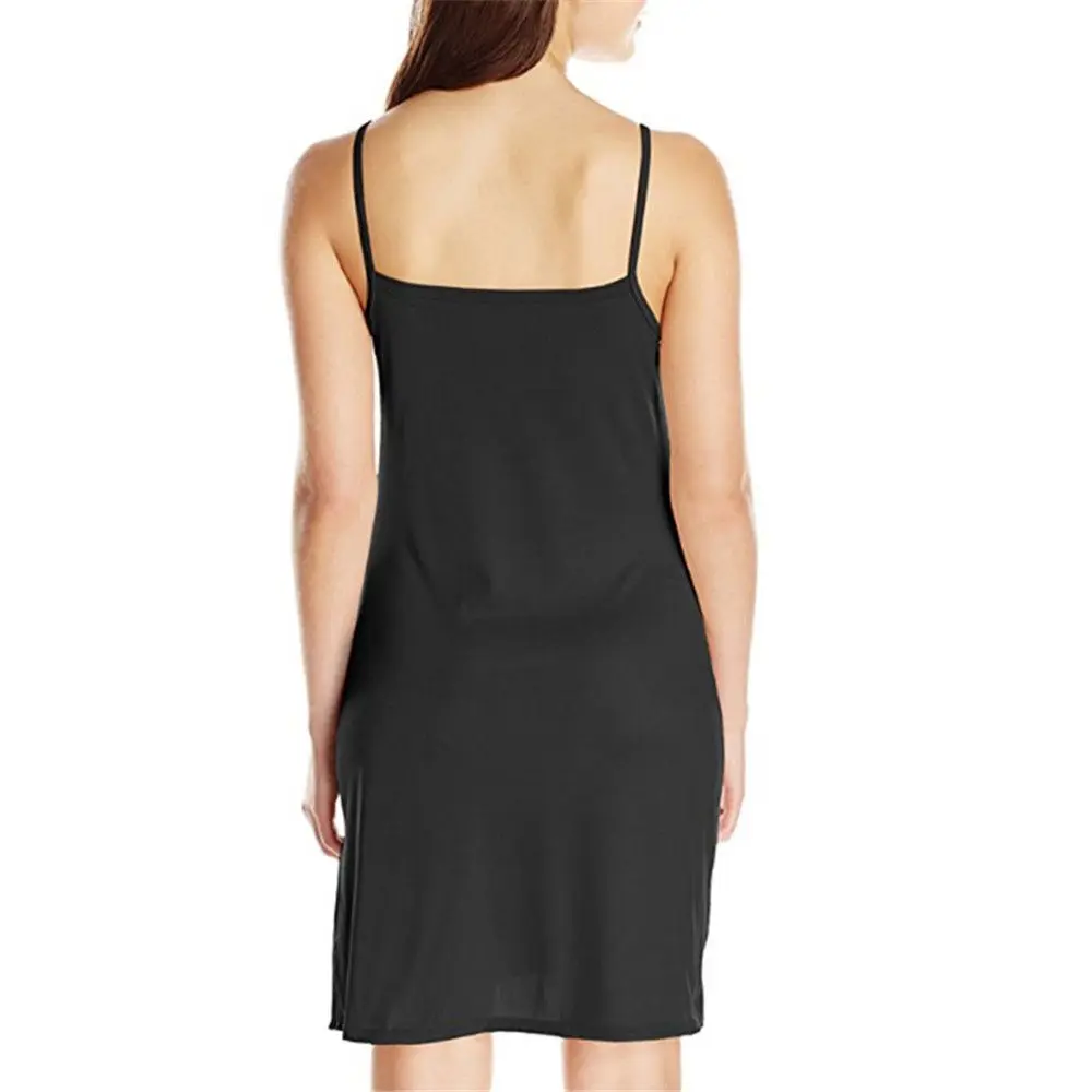 1PC Women Solid Color V Neck Backless Sling Dress Slip Under Dress Short Dress Summer Holiday Sleeveless Women Dress