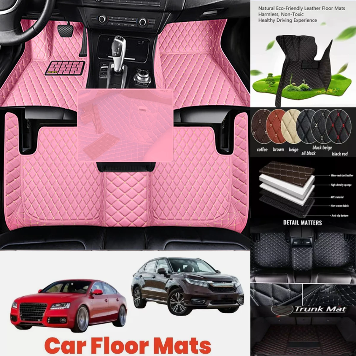 

3D PU-leather Waterproof Custom Car Floor Mats For Toyota 4Runner 2002-2025 Auto Carpets Coche Accessorie Liners