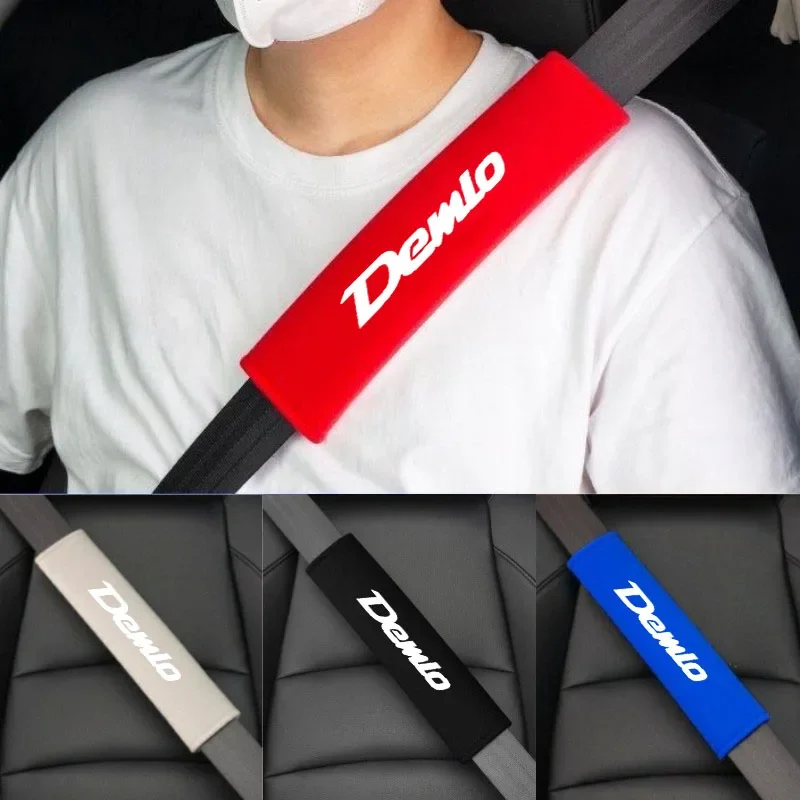 2pcs Car Seat Belt Cover Shoulder Pads Auto Interior Decoration Accessories Case For Mazda Demio Demlo