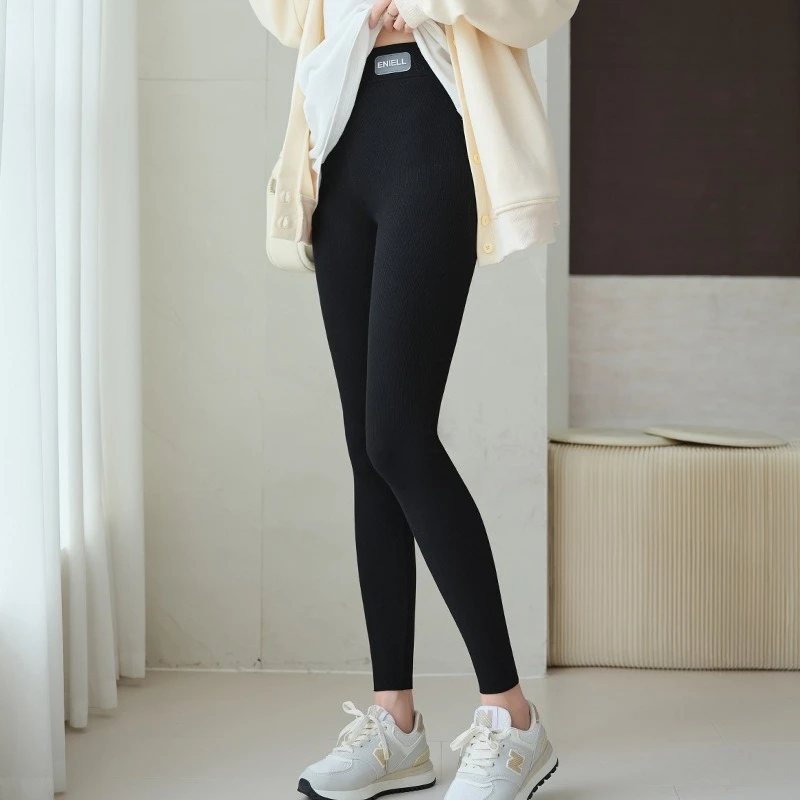 جديد الخريف الشتاء متماسكة الصوف طماق المرأة عالية الخصر الأسود أبلى طويل القامة الإناث الدافئة سميكة المخملية طماق للنساء السراويل #2