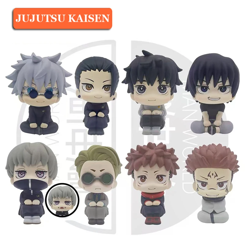 Anime Look Up Jujutsu Kaisen Satoru Gojo Geto Suguru Nanami Kento Fushiguro Megumi Figure Q Version PVC Model Toy Christmas Gift