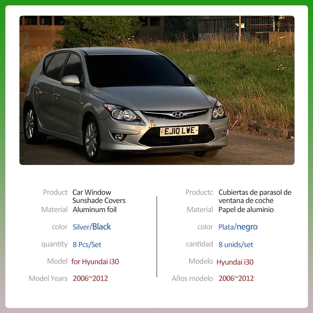 Car Sunshades for Hyundai i30 FD Hatchback 2006~2012 Side Windshield Curtain Roof Windows Sun Visor Sunroof Cover Accessories