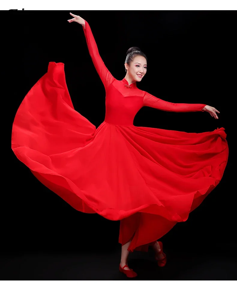 Opening Dance Large Swing Skirt Costume Female Classical Dance Costume 720 Degrees Modern Dance