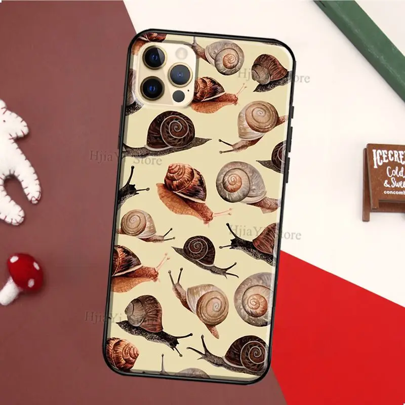 Cartoon Animal Snail TPU Case For iPhone 11 14 Pro Max 12 13 mini X XS Max XR 5S SE 2020 6S 7 8 Plus Back Cover image 3