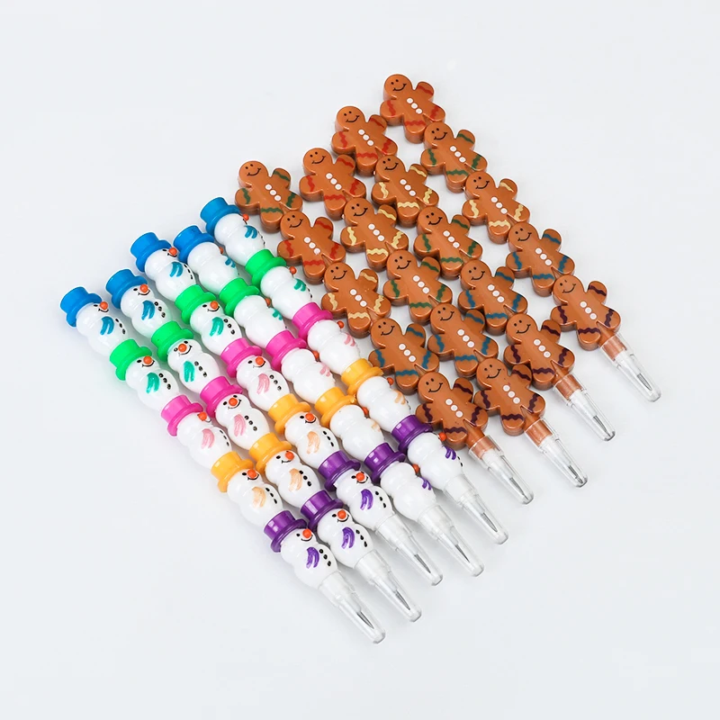 5 قطعة رجل الزنجبيل ثلج تكويم كتلة أقلام رصاص للأطفال حفلة عيد ميلاد تفضل عيد الميلاد السنة الجديدة القرطاسية المدرسية هدية #5